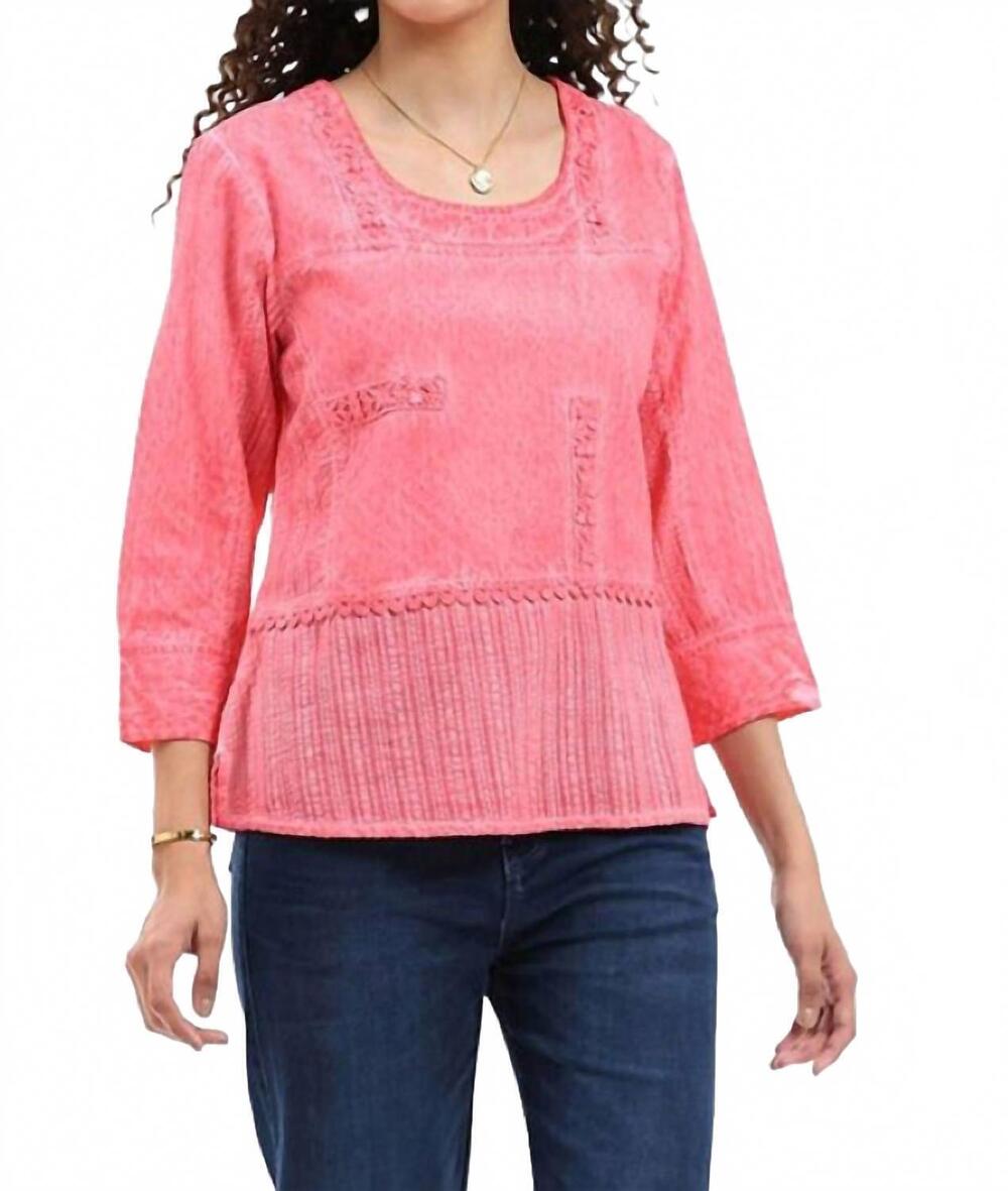 NEW PARSLEY & SAGE sadie tunic top in coral